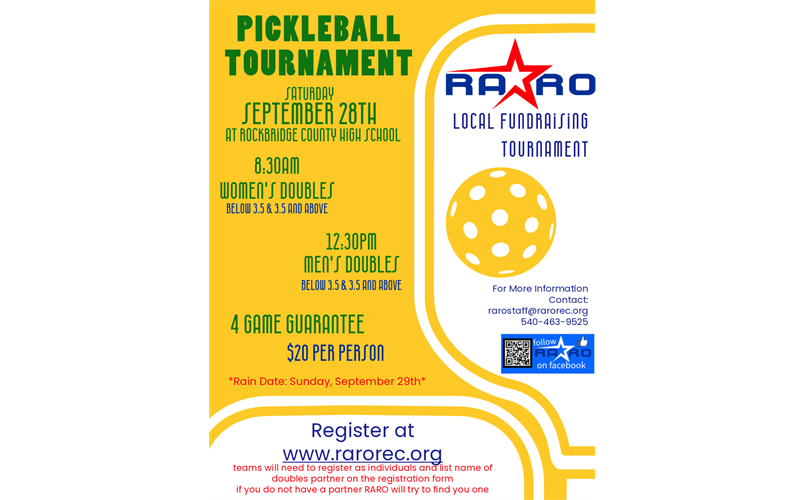 Pickleball Tournament 9/28