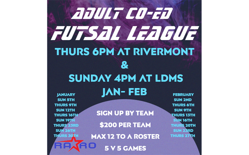 Adult indoor soccer league